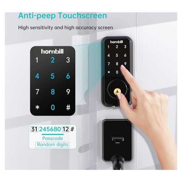 Smart Lock Keyless Entry Deadbolt Door Lock, Digital Bluetooth Lock w/Keypad&APP - Picture 11 of 13